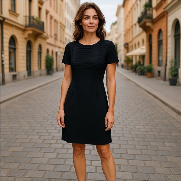 Patrick Collection 100% Silk Black Dress | Size 8 | Classic Little Black Dress - Picture 1 of 5